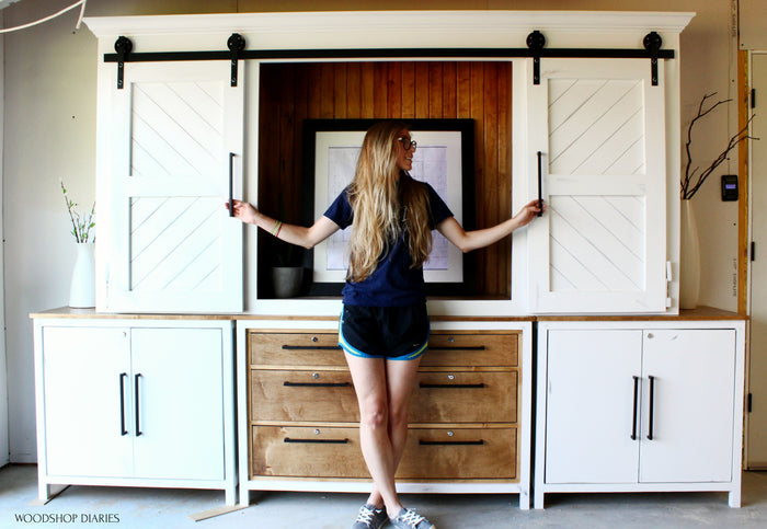 Sliding Door Entertainment Center