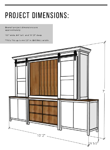Sliding Door Entertainment Center