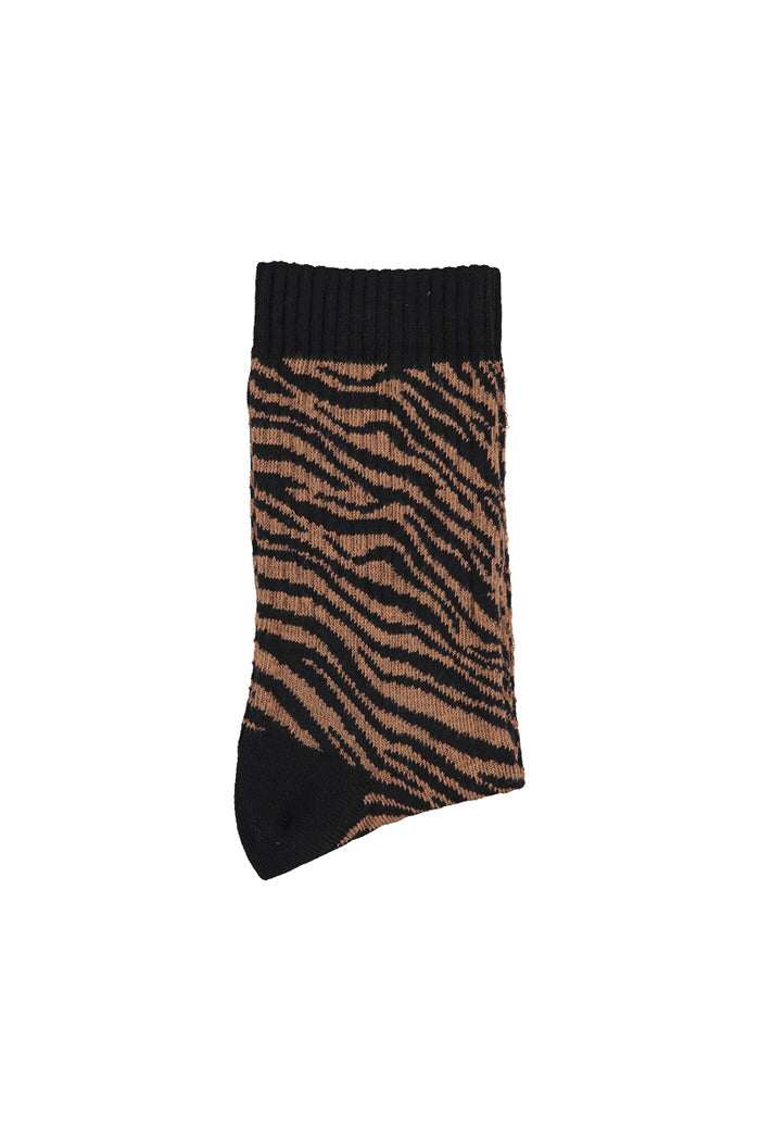 Socks Camel with Zebra Print