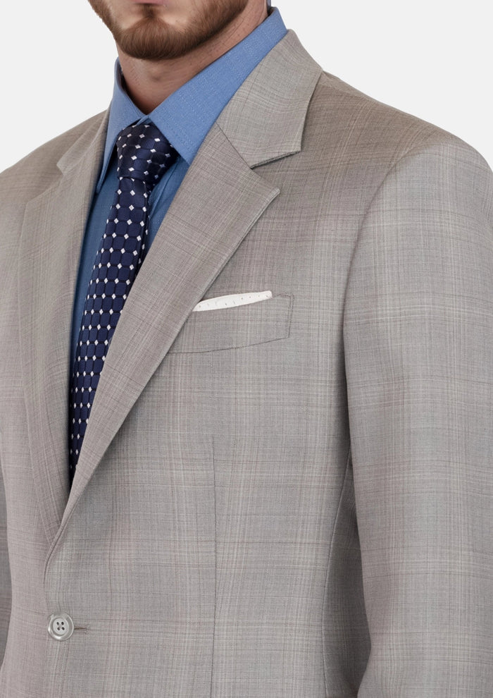 Spanish Grey Checked Astor Suit - SARTORO