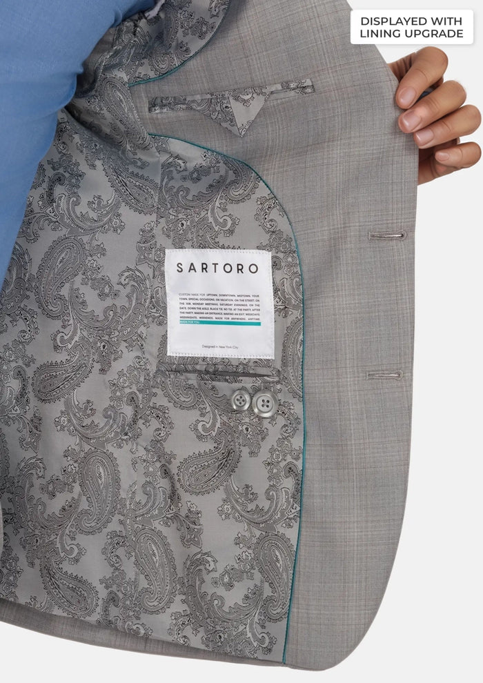 Spanish Grey Checked Astor Suit - SARTORO
