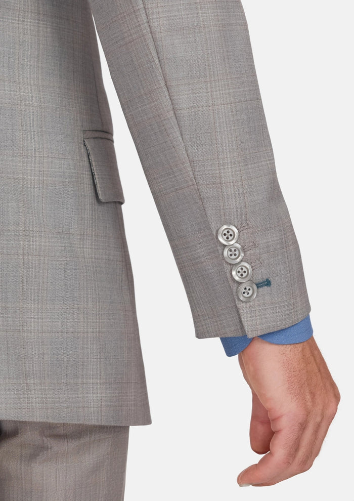 Spanish Grey Checked Astor Suit - SARTORO