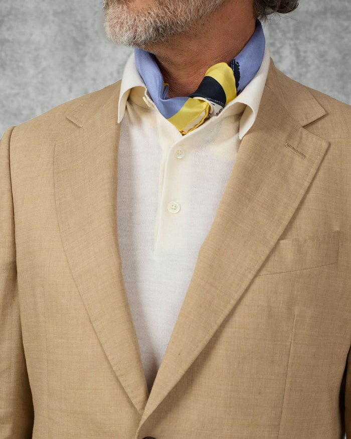 Speke Linen Virgin Wool Stretch Suit Tan