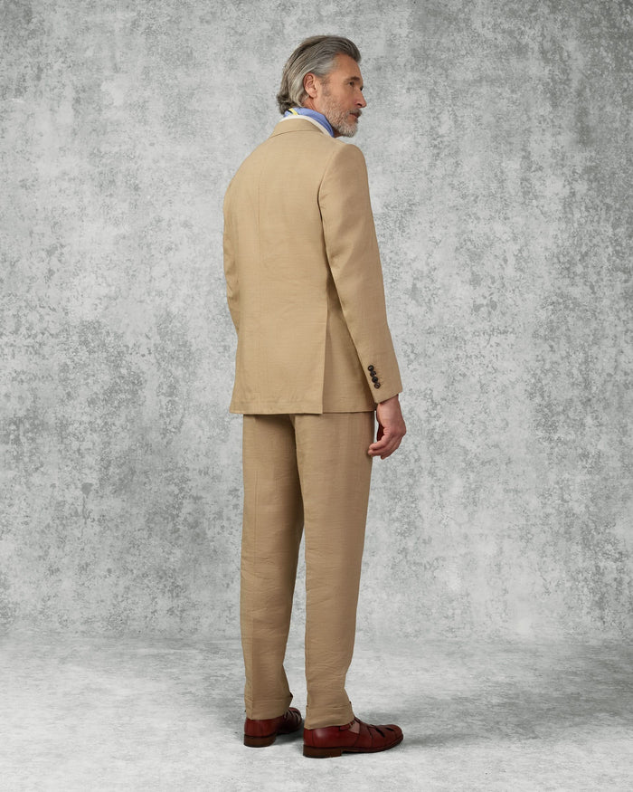 Speke Linen Virgin Wool Stretch Suit Tan