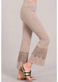 Stand Out Cropped Flare Pants with Crochet Detail for Unique Style Made in USA