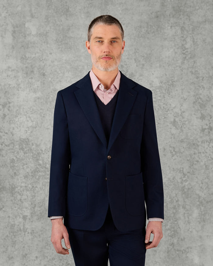 Stanley Cotton & Cashmere Suit Navy