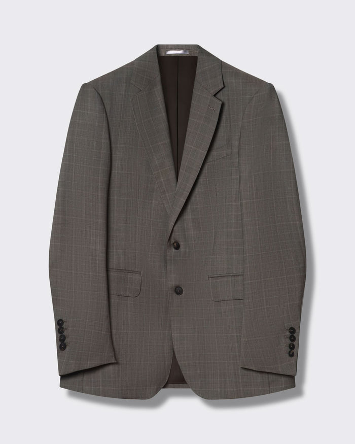 Stanmore Wool Neutral Check Suit Jacket