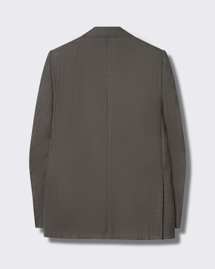 Stanmore Wool Neutral Check Suit Jacket