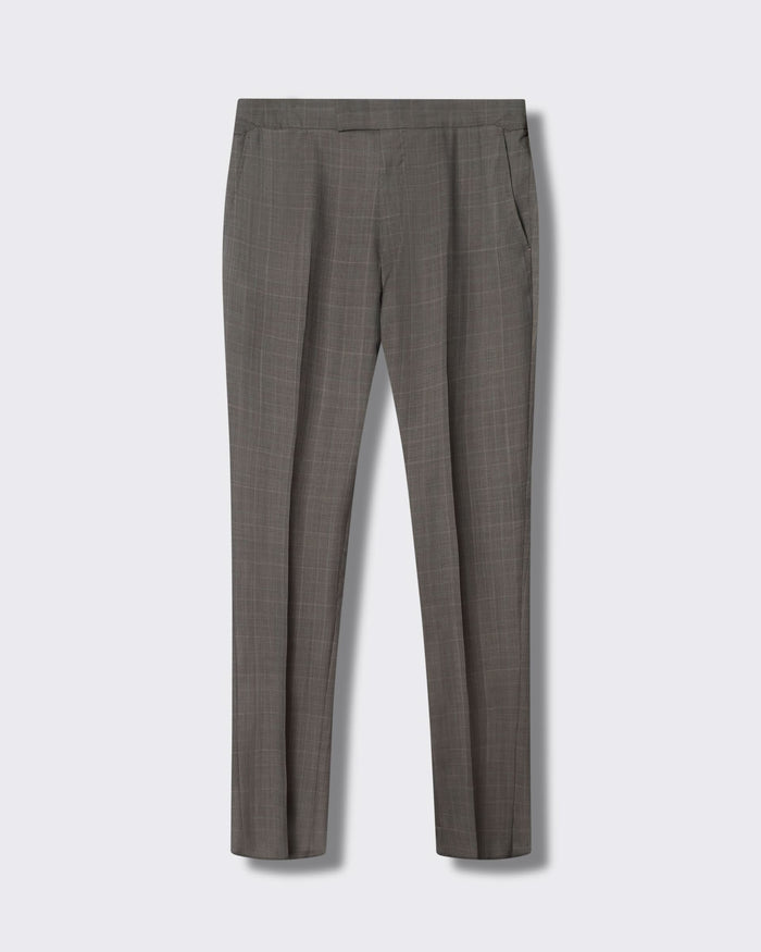 Stanmore Wool Neutral Check Suit Trousers