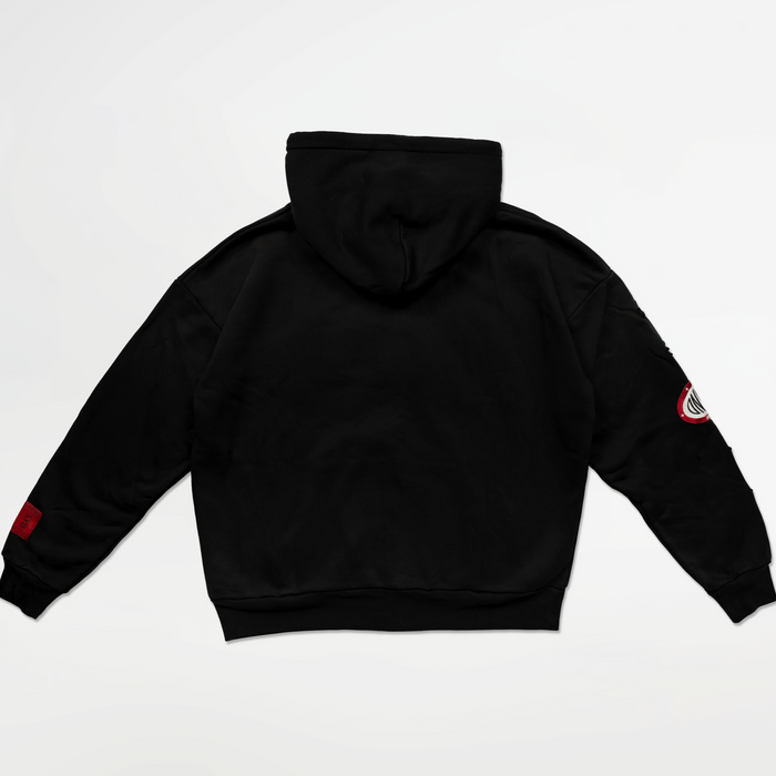 Star Zip Hoodie - Black