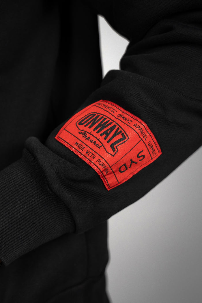 Star Zip Hoodie - Black
