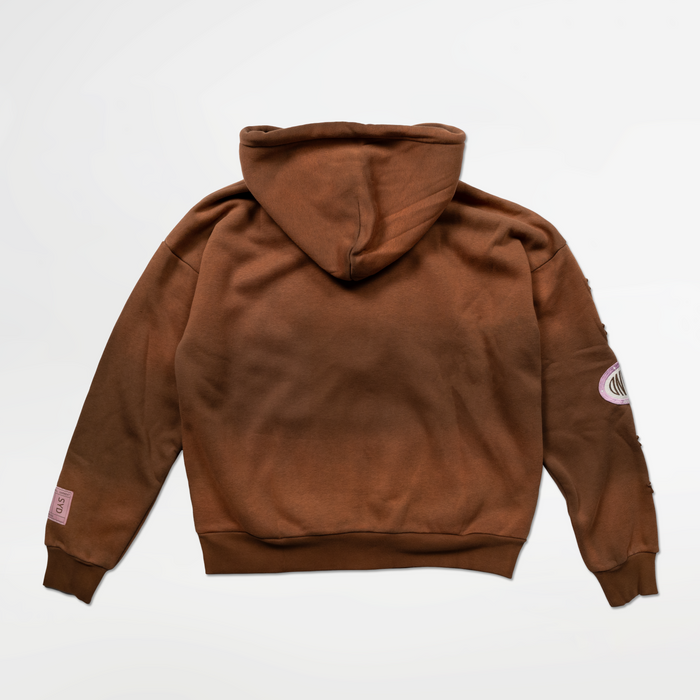 Star Zip Hoodie - Brown