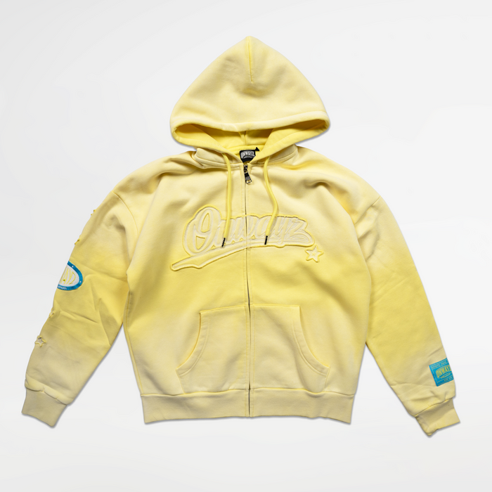 Star Zip Hoodie - Yellow
