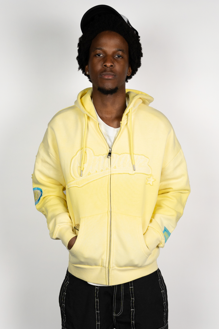 Star Zip Hoodie - Yellow