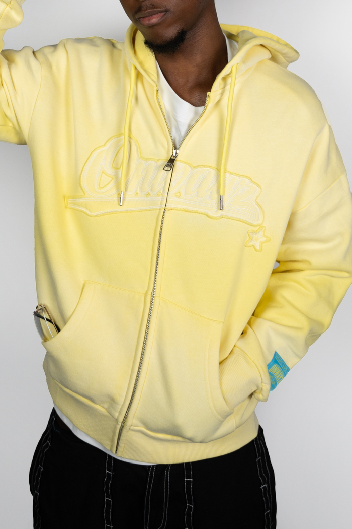 Star Zip Hoodie - Yellow