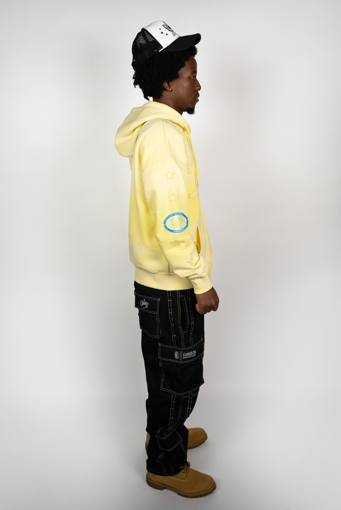 Star Zip Hoodie - Yellow