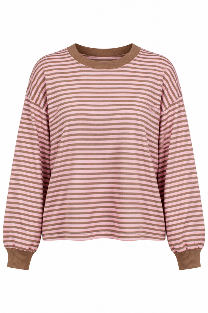 Stay A Little Longer Pink Stripe Top