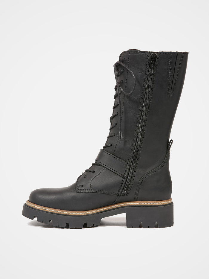Strap Detail Mid Calf Boot