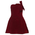 Strapless Mini Bow Dress - Fashionnsio