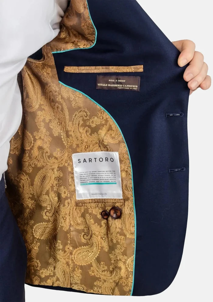 Stratos Blue Mohair Suit