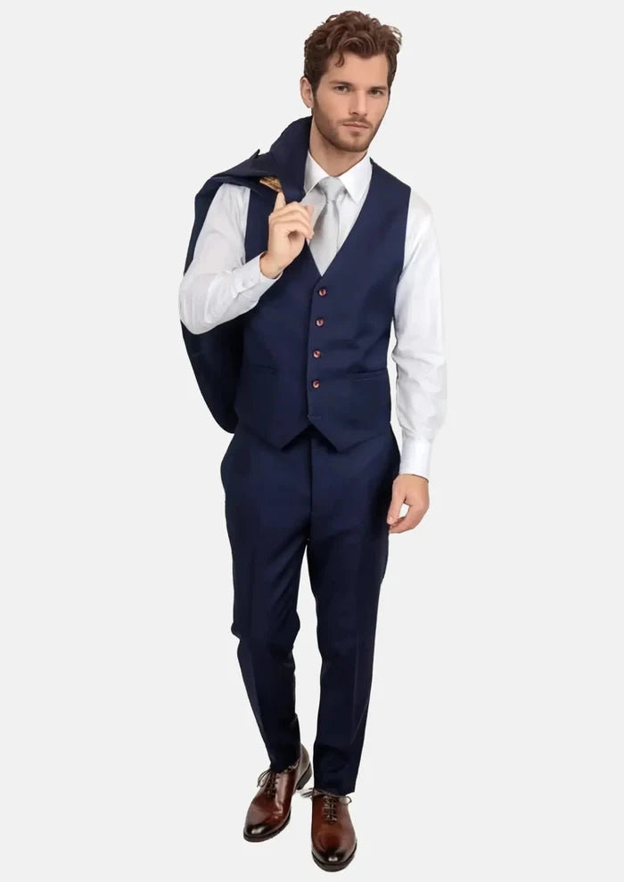 Stratos Blue Mohair Vest - SARTORO