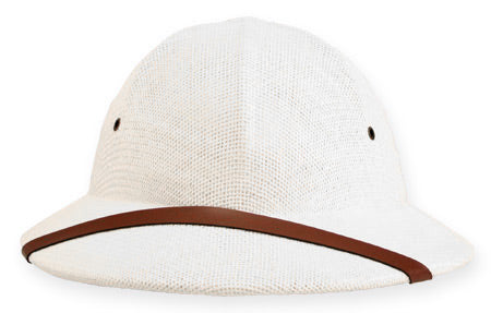 Straw Safari Helmet - White