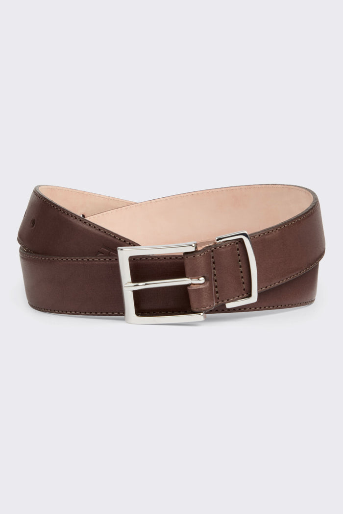 Streeton Formal Leather Belt Brown