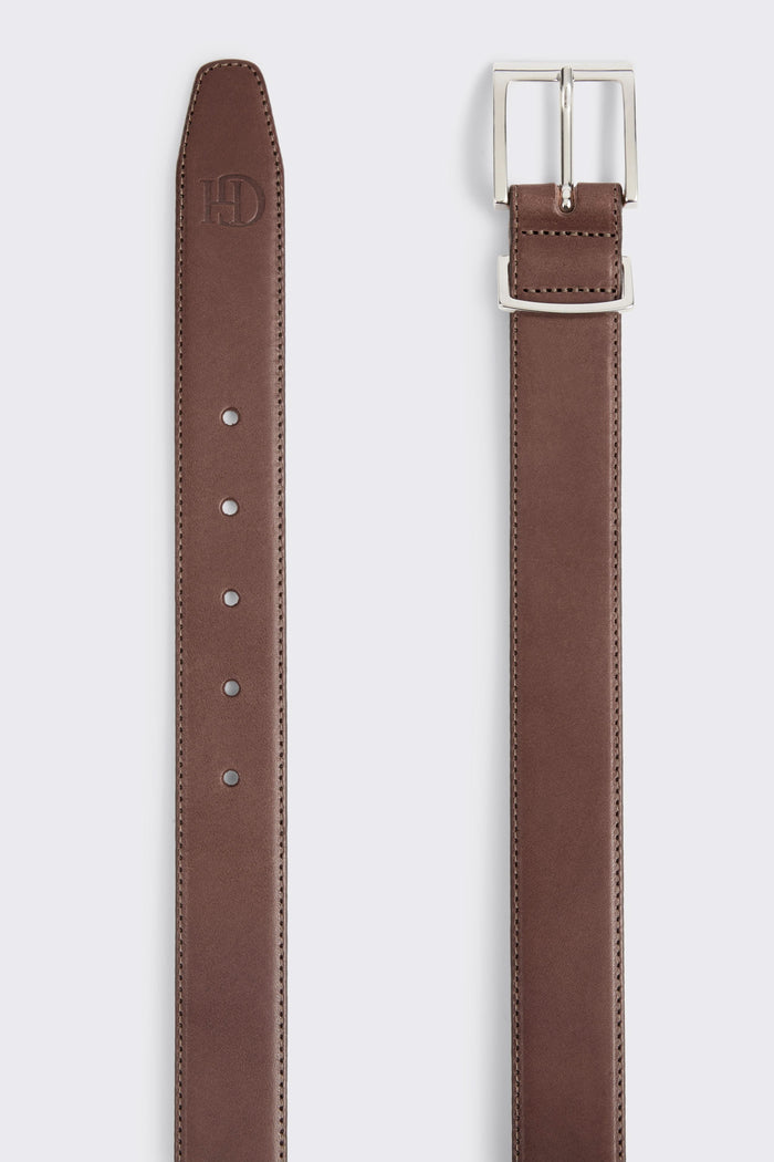 Streeton Formal Leather Belt Brown