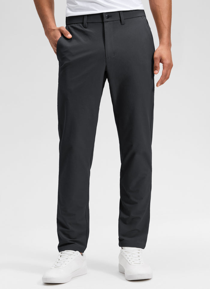 CRZ YOGA Man's Stretch Cotton Golf Mid Rise Pocket Chino Pant 30" Ink Gray
