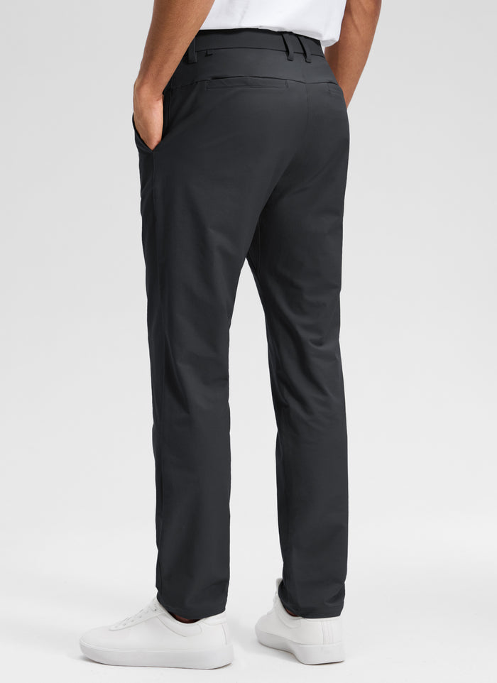 CRZ YOGA Man's Stretch Cotton Golf Mid Rise Pocket Chino Pant 30" Ink Gray