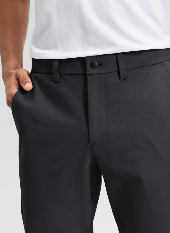 CRZ YOGA Man's Stretch Cotton Golf Mid Rise Pocket Chino Pant 30" Ink Gray