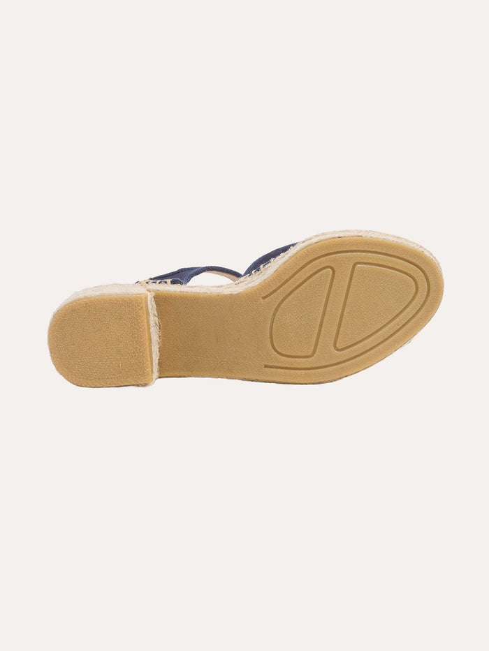 Suede Block Heel Espadrille Sandals