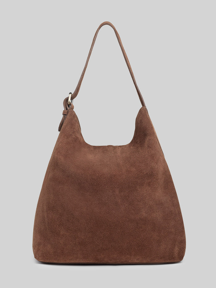 Suede Slouchy Shoulder Bag