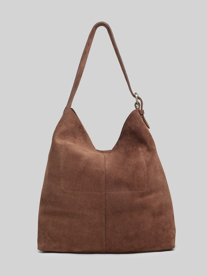 Suede Slouchy Shoulder Bag