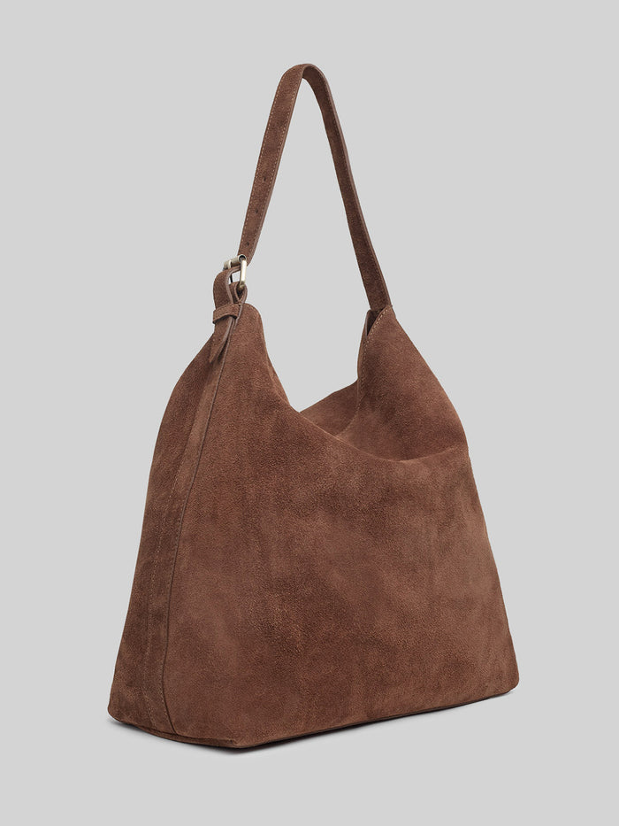 Suede Slouchy Shoulder Bag