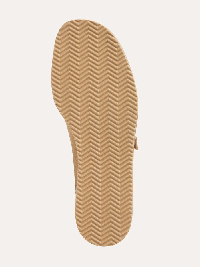 Suede Strap Detail Ballet Flats