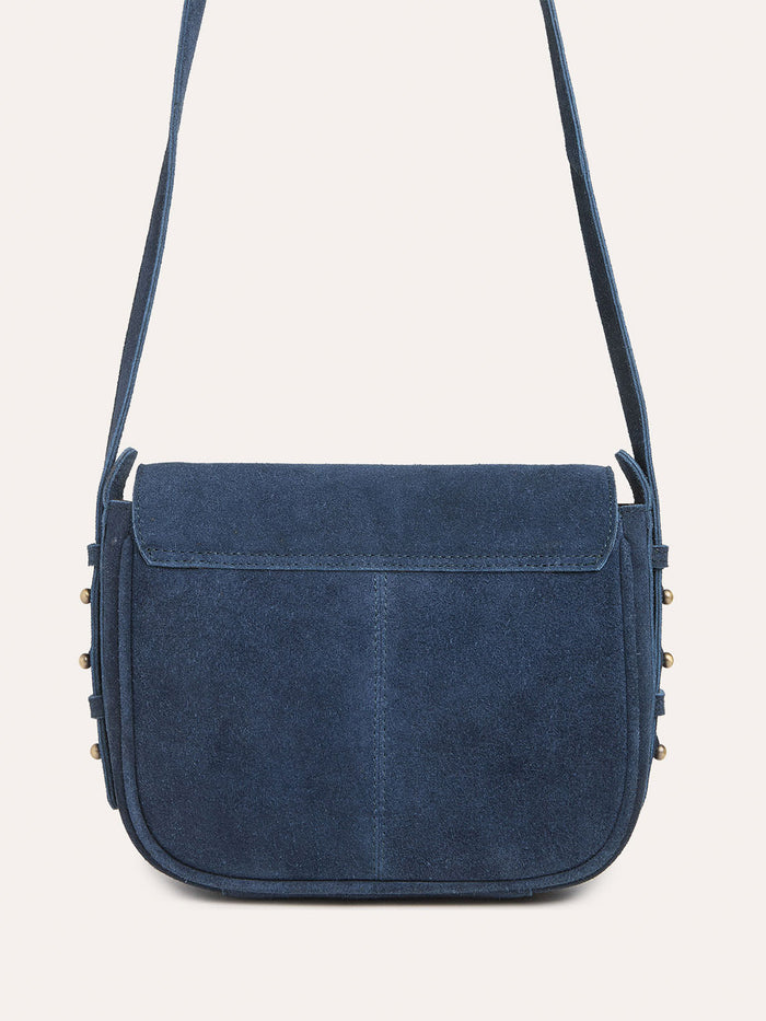 Suede Twist Lock Mini Cross Body Bag