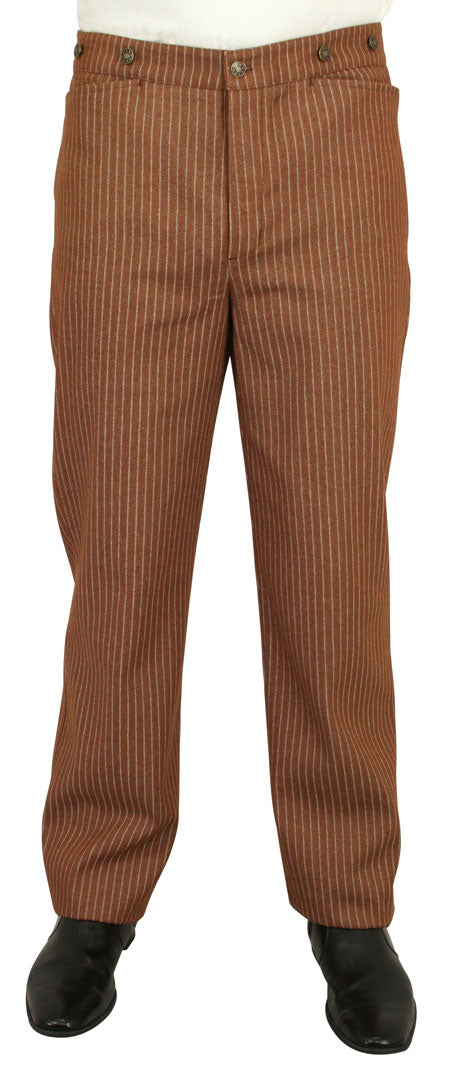 Sullivan Striped Trousers - Brown/White