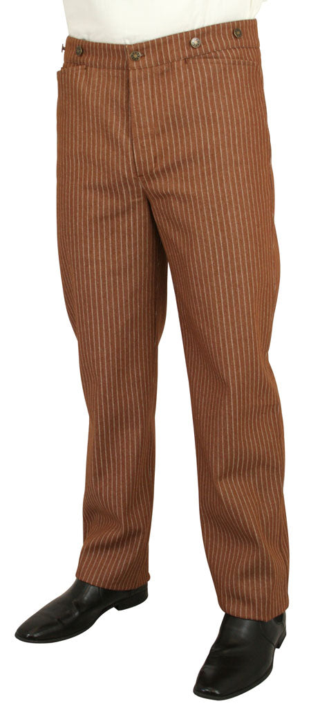 Sullivan Striped Trousers - Brown/White