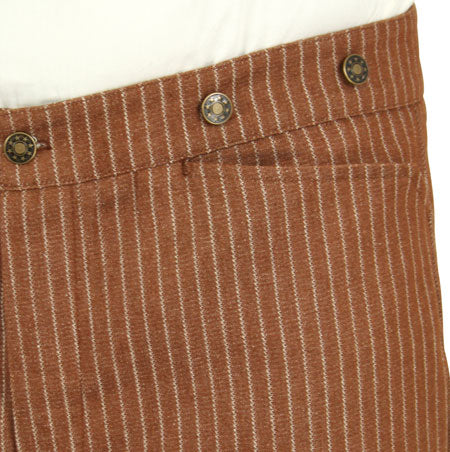 Sullivan Striped Trousers - Brown/White