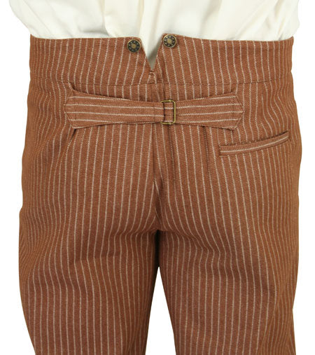 Sullivan Striped Trousers - Brown/White