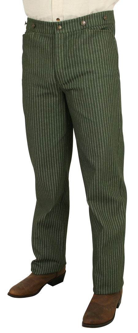 Sullivan Striped Trousers - Green/White