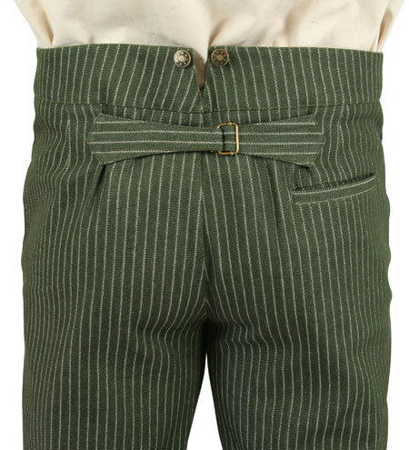 Sullivan Striped Trousers - Green/White