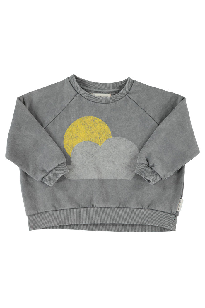 Sweatshirt Grey with Sun & Cloud Print