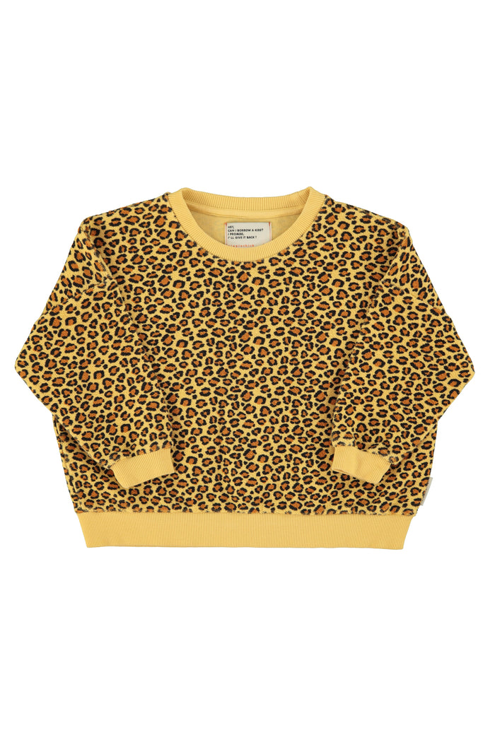 sweatshirt | mustard animal print