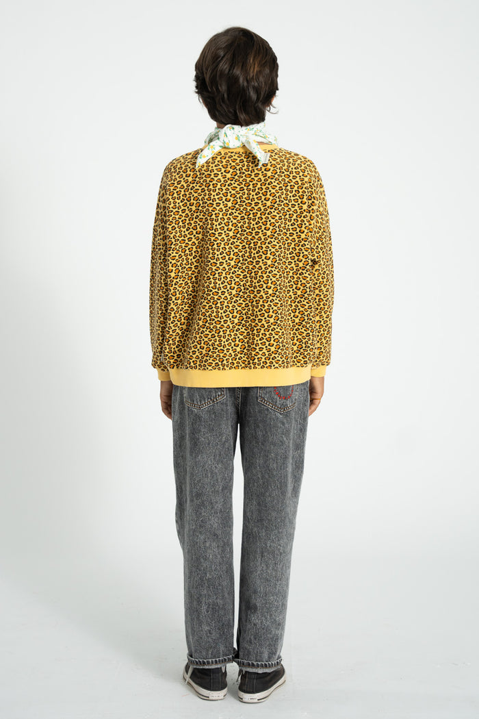 sweatshirt | mustard animal print