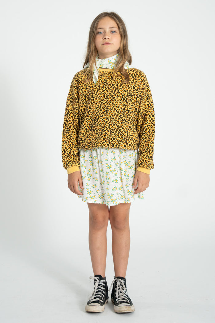 sweatshirt | mustard animal print