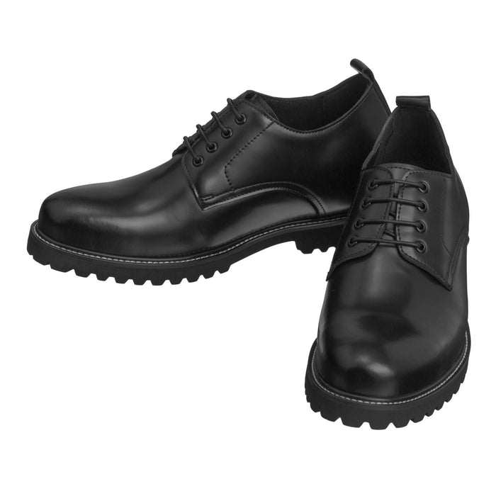 Taller Black Leather Elevator Work Shoes - 3 Inches - SARTORO