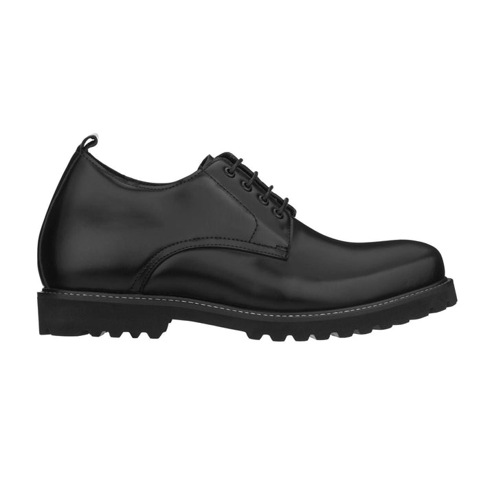 Taller Black Leather Elevator Work Shoes - 3 Inches - SARTORO