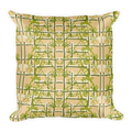 Tea Garden Floral Throw Pillow